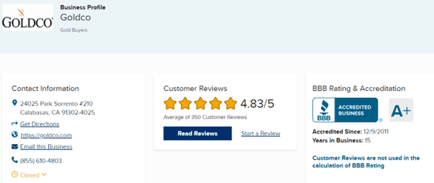 Companies with an A+ Better Business Bureau rating typically have a good track record of handling customer complaints properly.